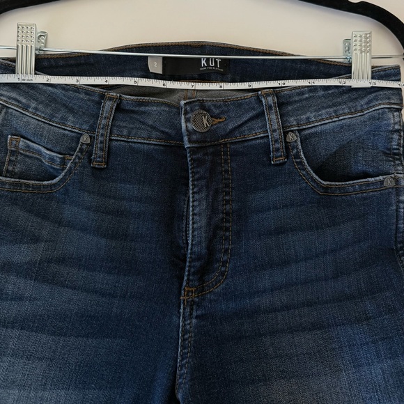KUT From The Kloth Slim Straight Mid Rise Jeans Size 2 Medium Wash | Stretch - Picture 11 of 11